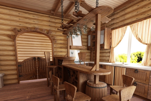 Интерьер деревянного дома | Стиль кантри